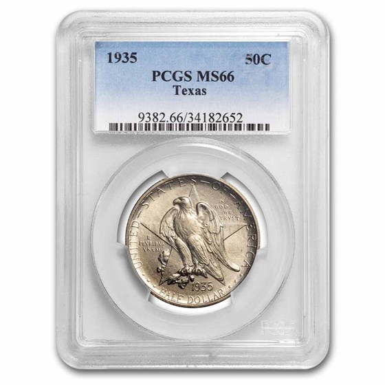 1935 Texas Half Dollar Commemorative MS-66 PCGS 1935 Texas Half Dollar Commemorative MS-66 PCGS